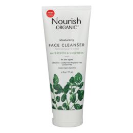 Nourish Organic Face Cleanser - Moisturizing Cream Cucumber and Watercress - 6 oz