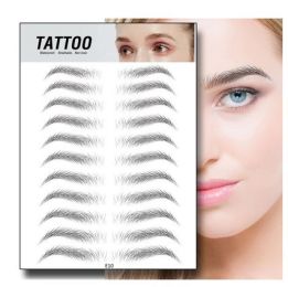 style: 10style - Waterproof 6D Eyebrow Tattoo Semi-Permanent Embroidery Natural Long Lasting Fake Eyebrow