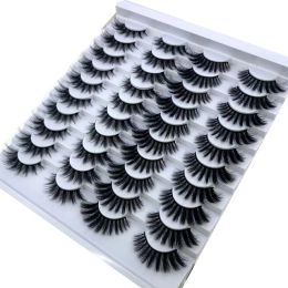 style: C - NEW 20 Pairs 8-25mm Fake Eyelashes 100 Mink Eyelashes Mink