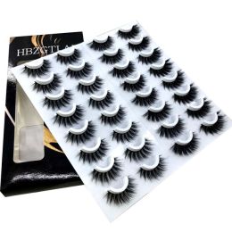 style: N - NEW 20 Pairs 8-25mm Fake Eyelashes 100 Mink Eyelashes Mink