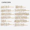 Color: Golden, style: CAPRICORN - Constellation Word Clip English Character DIY Hairpin Hair Accessories Personalized Custom Wholesale