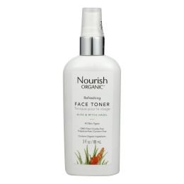 Nourish Organic Face Toner - Refreshing and Balancing - Rosewater and Witch Hazel - 3 oz