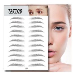 style: 09style - Waterproof 6D Eyebrow Tattoo Semi-Permanent Embroidery Natural Long Lasting Fake Eyebrow