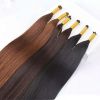 Color: Black, Size: 60cm - Braided crystal wire buckle long straight hair wig female