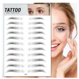 style: 13style - Waterproof 6D Eyebrow Tattoo Semi-Permanent Embroidery Natural Long Lasting Fake Eyebrow